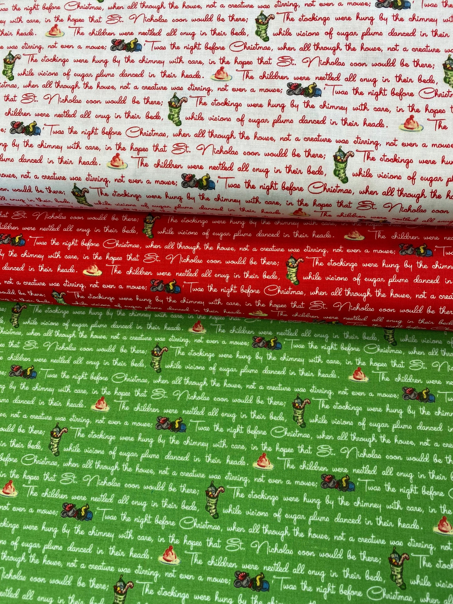 Christmas Joy by Cottage Mama Text Green C12255R-GREEN Cotton Woven Fabric