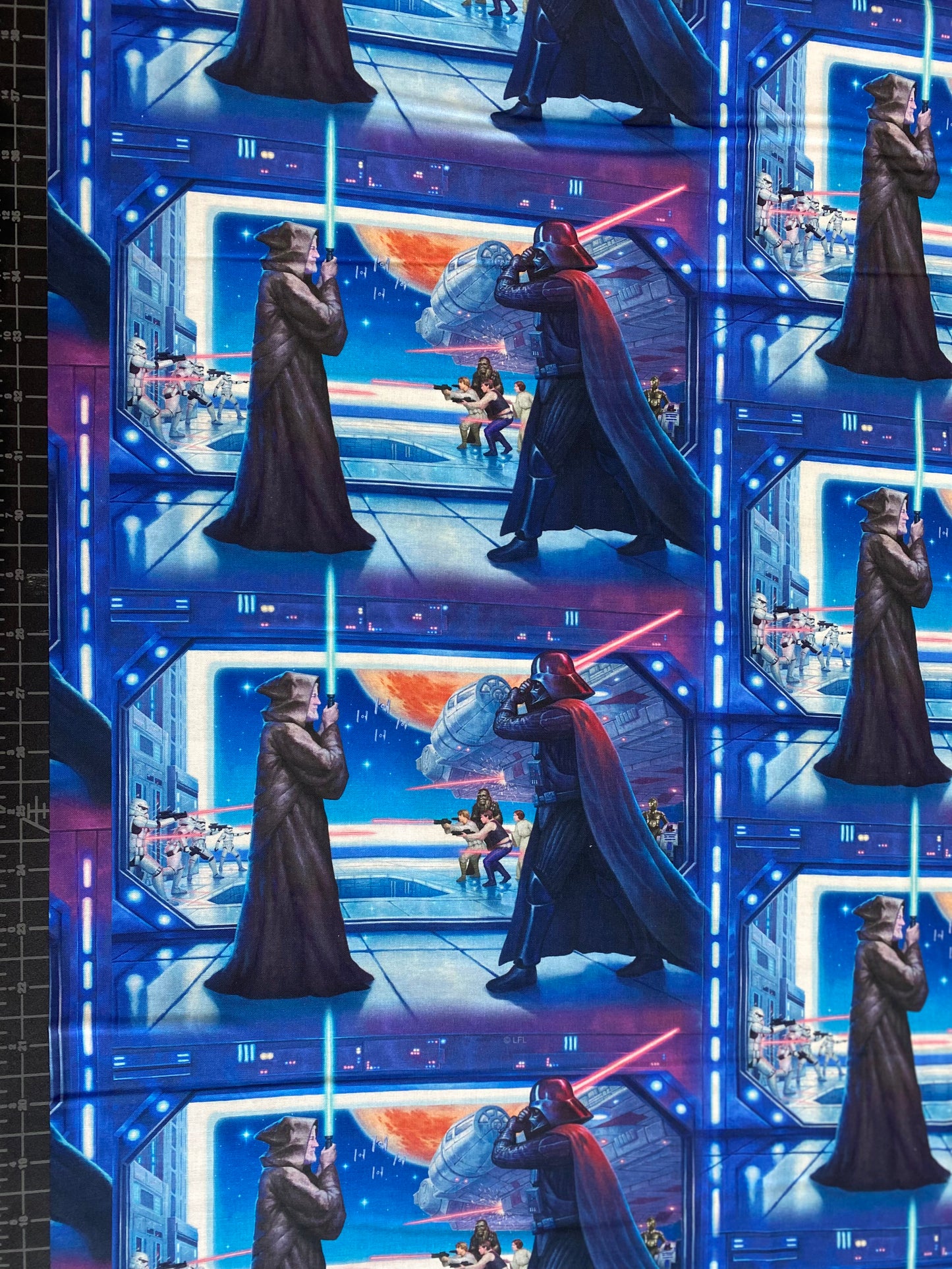 Licensed Epic Lucas Films Digitally Printed Obi Wan Battles ST10031C1 Cotton Woven Fabric