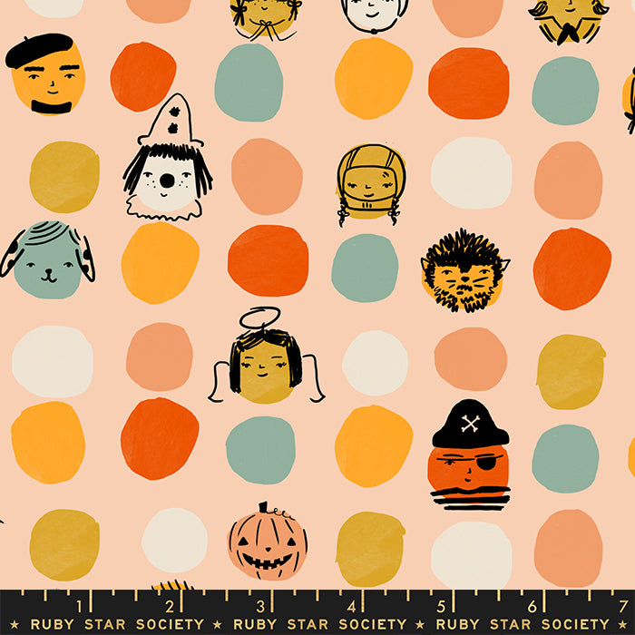 Spooky Darlings by Ruby Star Society Dress Up Creamsicle    RS5071-12 Cotton Woven Fabric