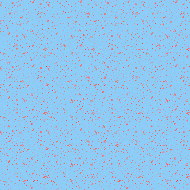 Tula Pink Zuma Glitter Litter Aqua Marine PWTP125.AquaMarine Cotton Woven Fabric
