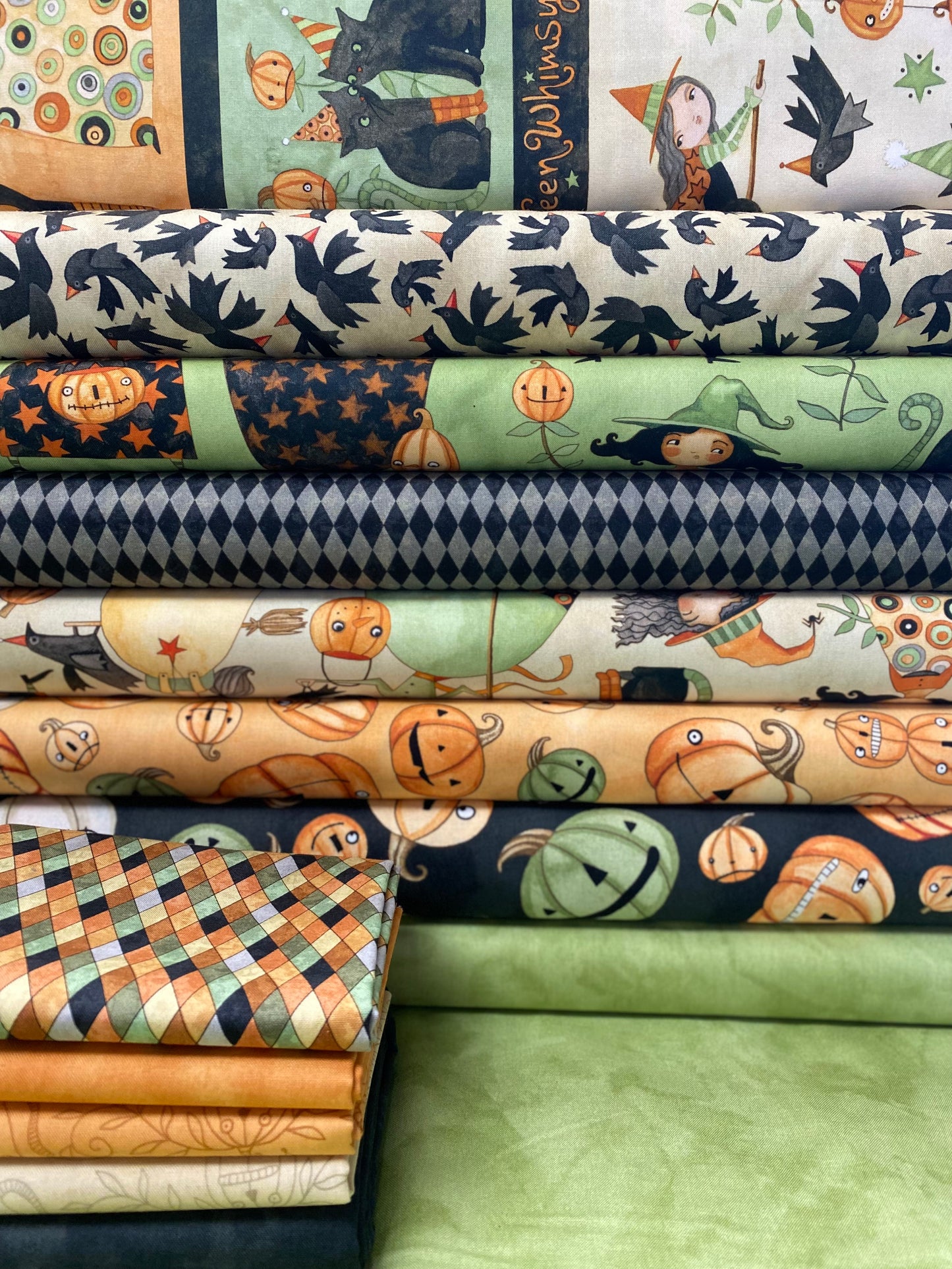 Halloween Whimsy by Teresa Kogut Diamonds Multi C11828R-MULTI Cotton Woven Fabric