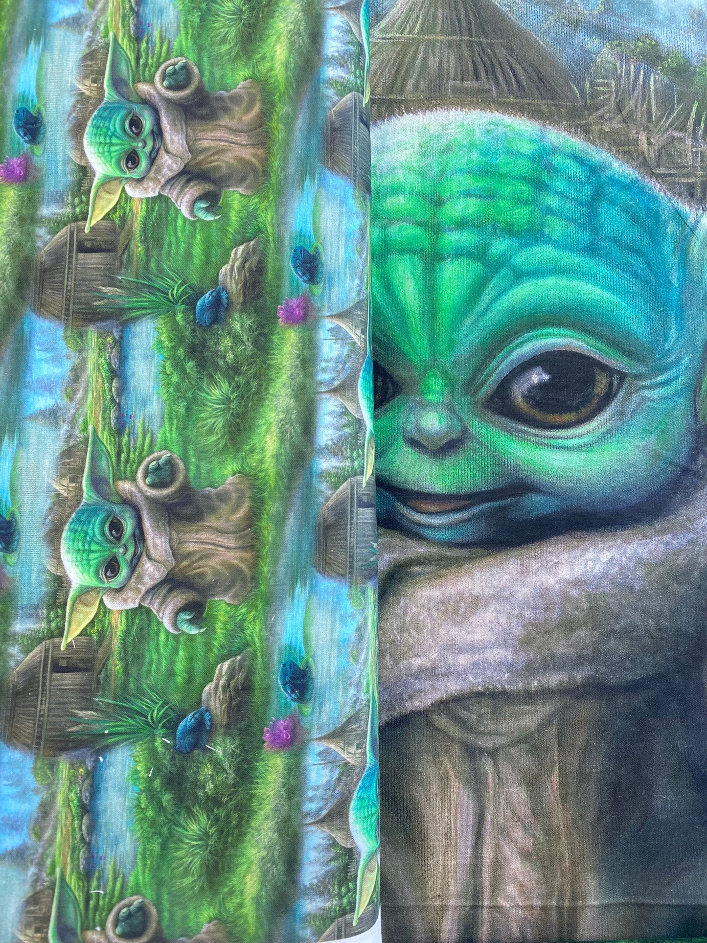 Licensed Epic Lucas Films Digitally Printed 35.5" Panel The Child ST10191C1 Cotton Woven Panel