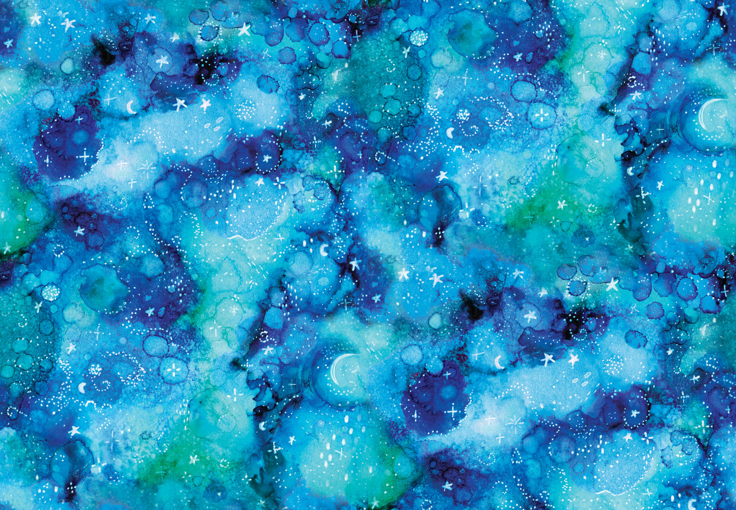 Arctic Wonder by Arrolynn Weiderhold Marble Blue w/Silver Glitter 19438-BLU-CTN-D Cotton Woven Fabric