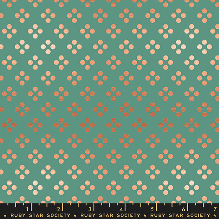Elixir by Melody Miller of Ruby Star Society Pixie Metallic Watercress     RS0045-14M Cotton Woven Fabric