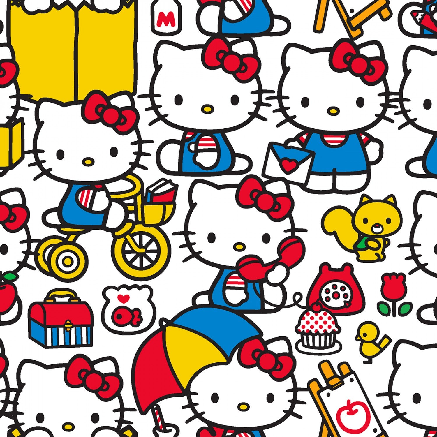 Springs Creative Hello Kitty at Play Cotton Fabric 1 Yard