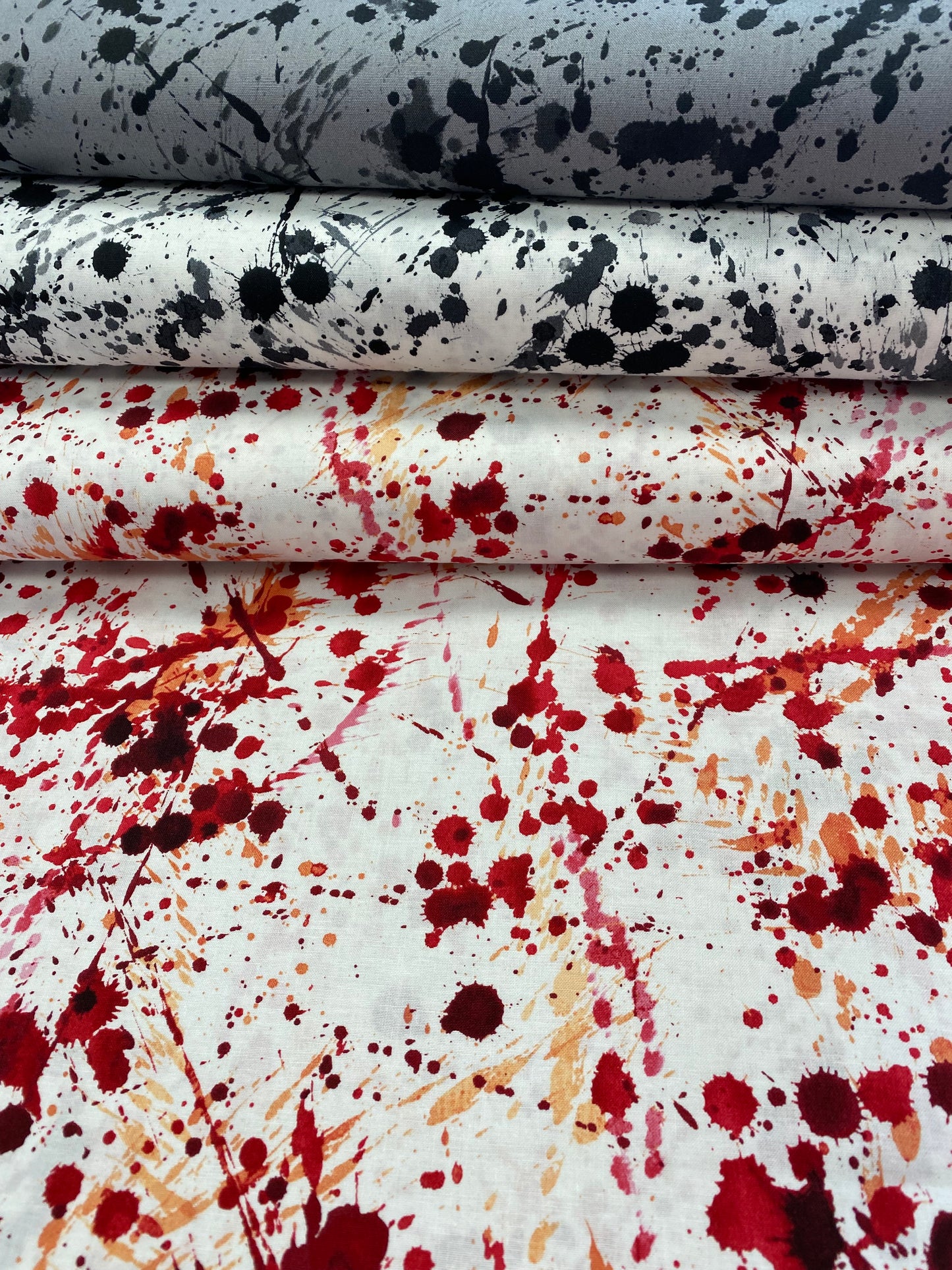 Haunted House Slashed White 8998c Cotton Woven Fabric