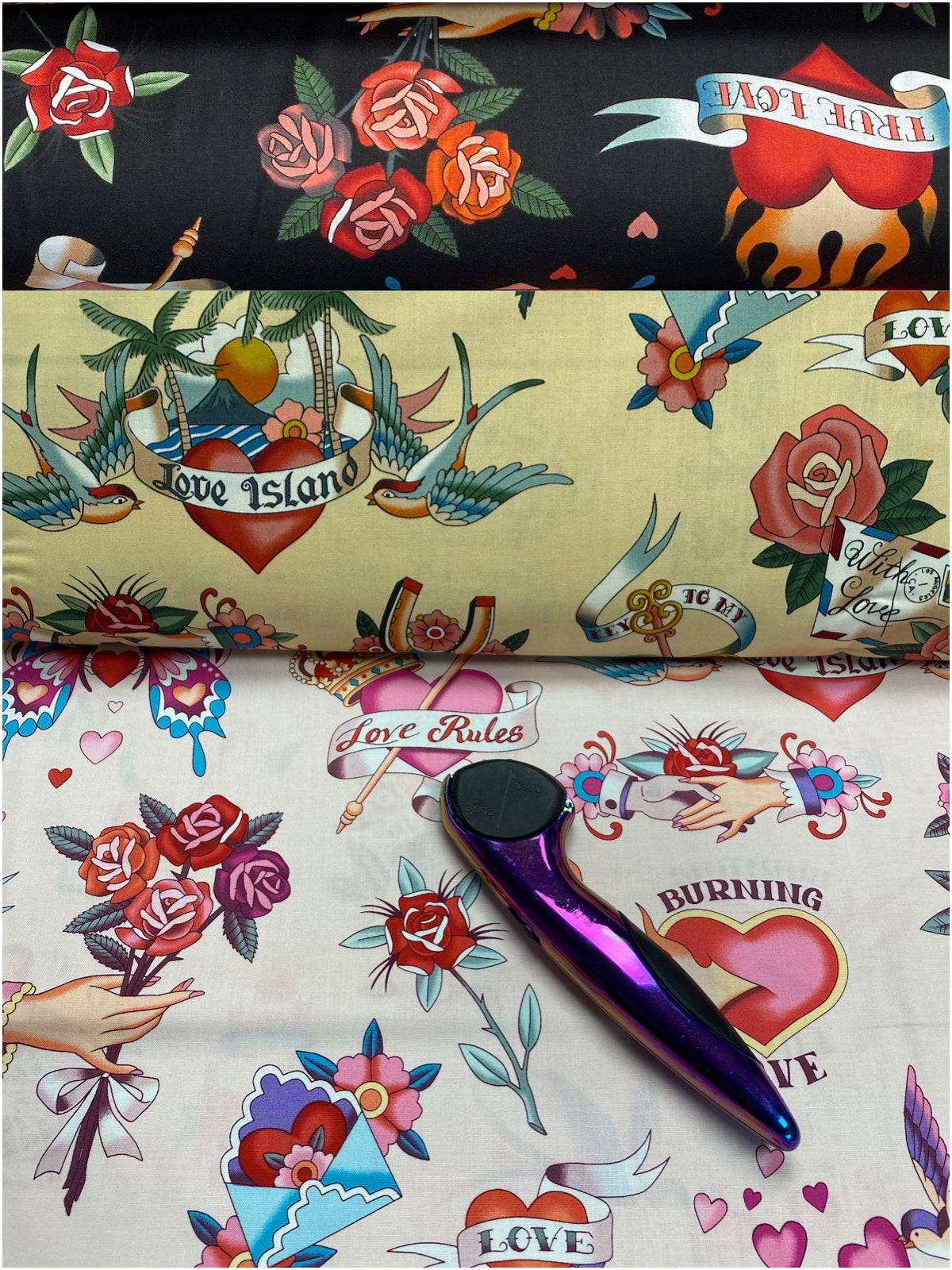 Nicole's Prints True Love Tea 8984b Cotton Woven Fabric