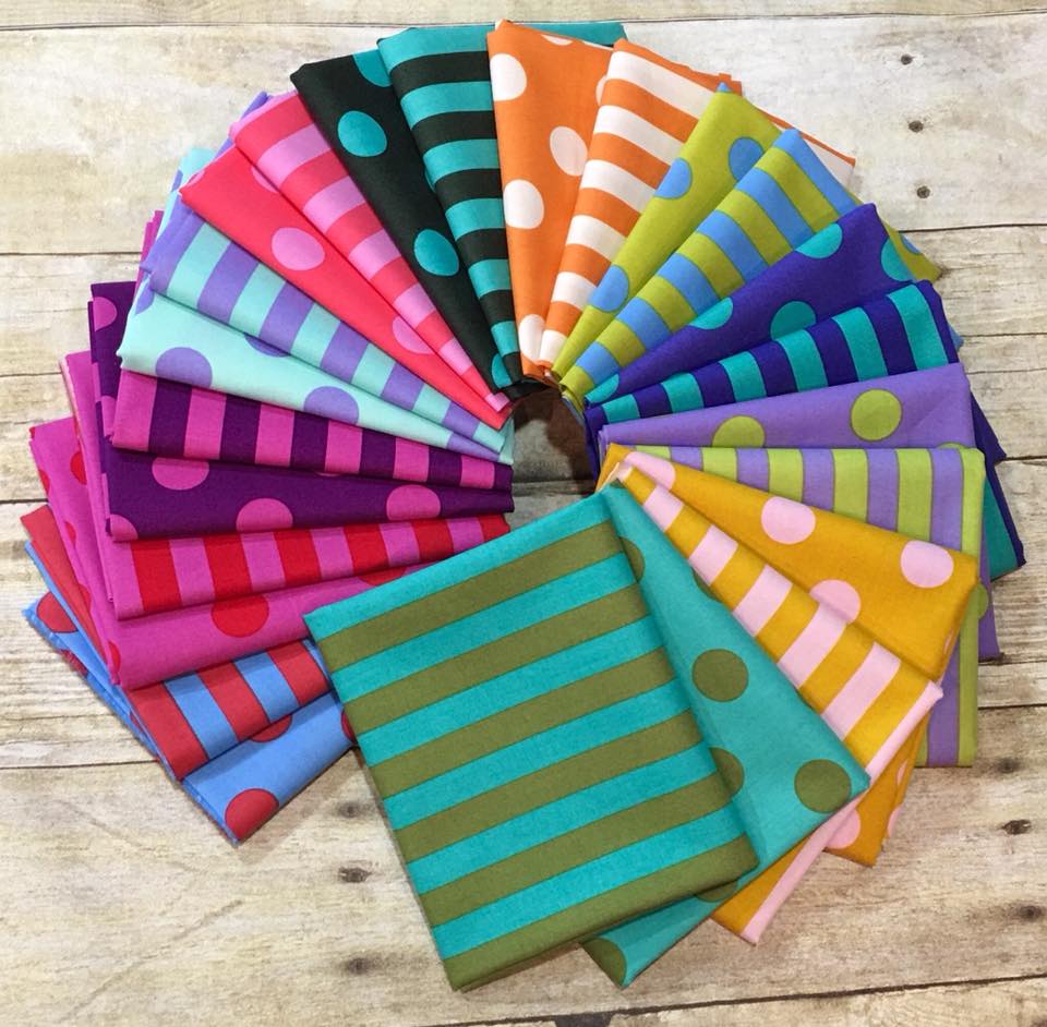 Tula Pink True Color Tent Stripe Iris PWTP069.IRISX Cotton Woven Fabric