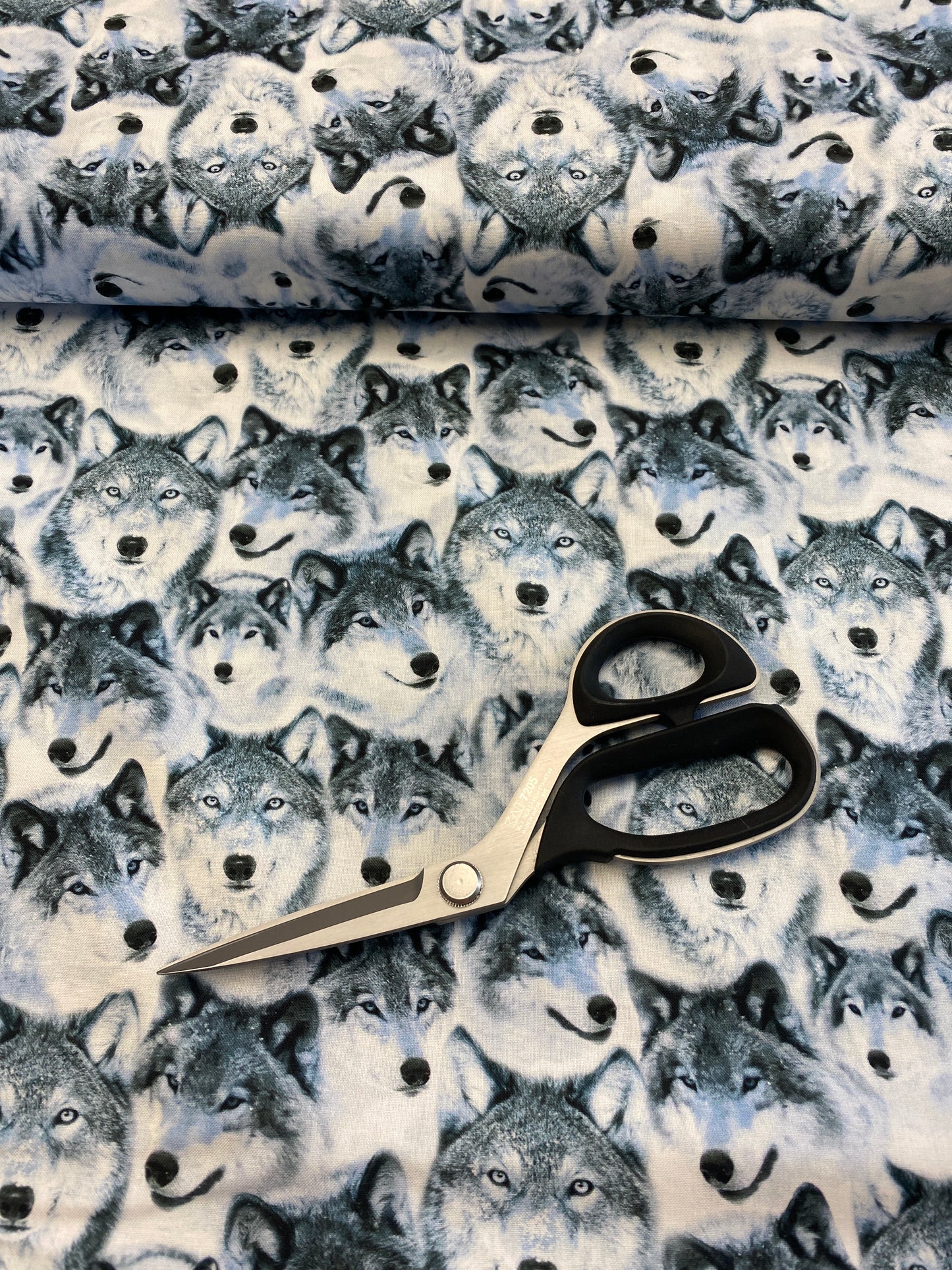 Mountain Air Snow Packed Wolves CD1645-SNOW Cotton Woven Fabric