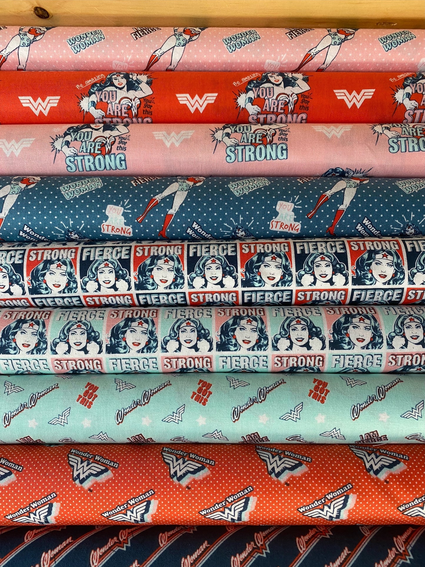 Licensed Wonder Woman 2 Ditsy Dot Logo Red 23400879-3 Cotton Woven Fabric