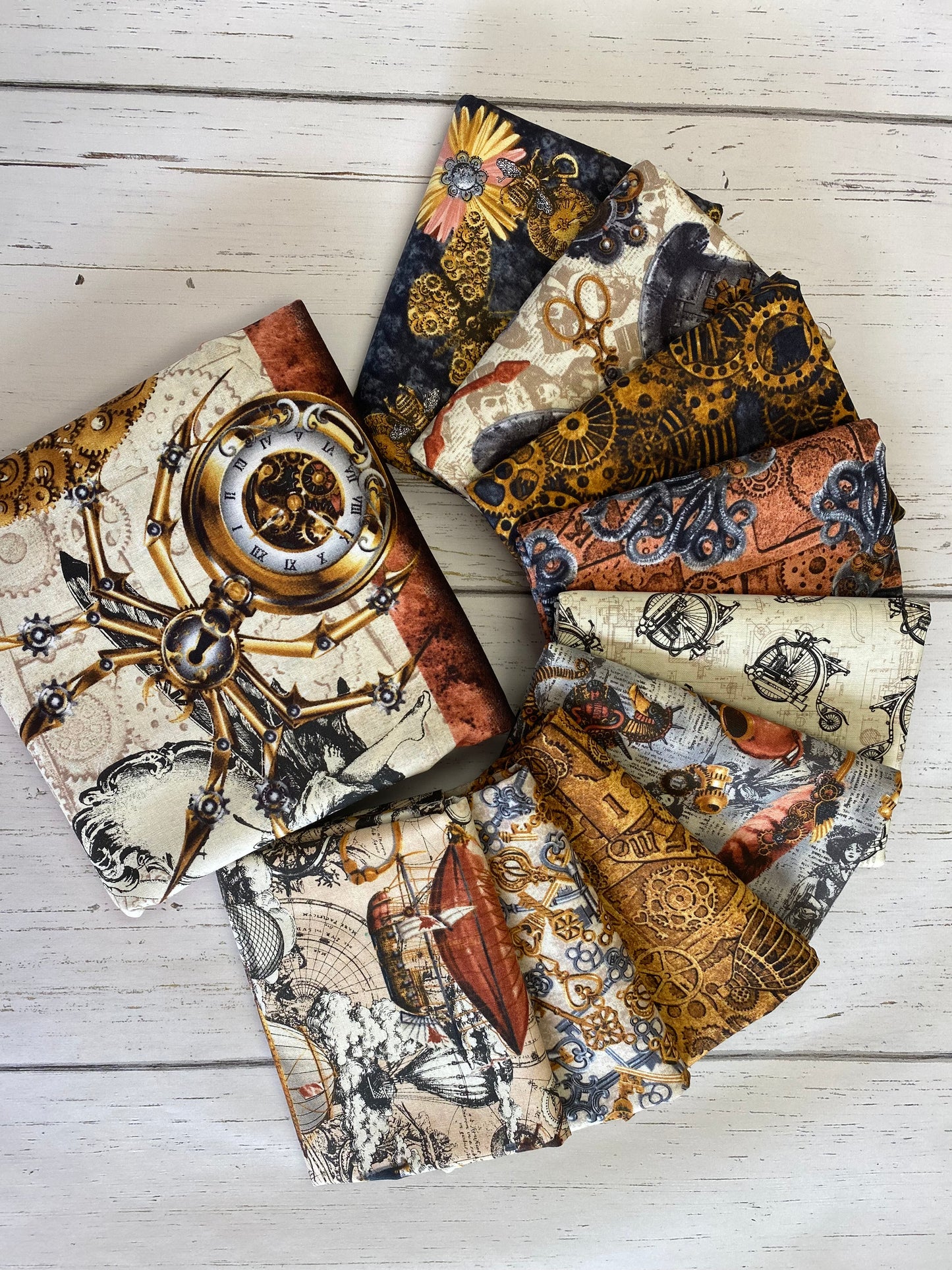Alternative Age by Urban Essence Hats & Scissors Parchment    2322-41 Cotton Woven Fabric