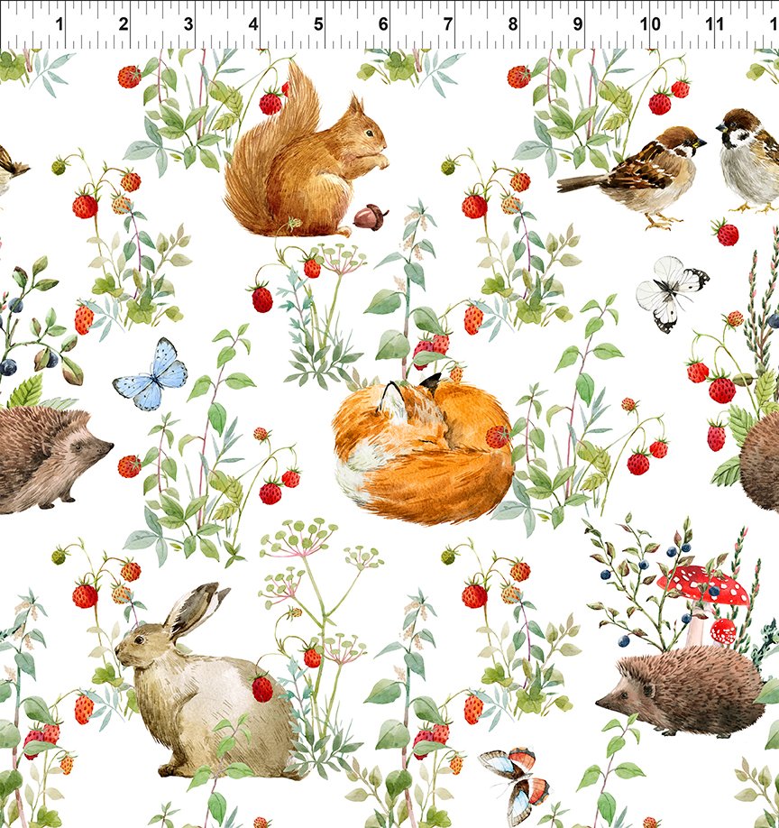 Hedgehog Hollow Animals 3HH-1 Cotton Woven Fabric