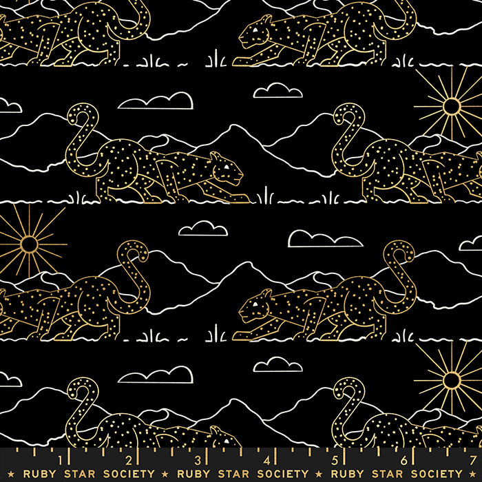 Reign by Rashida Coleman Hale of Ruby Star Society Aristocat Black Metallic    RS1031-14M Cotton Woven Fabric