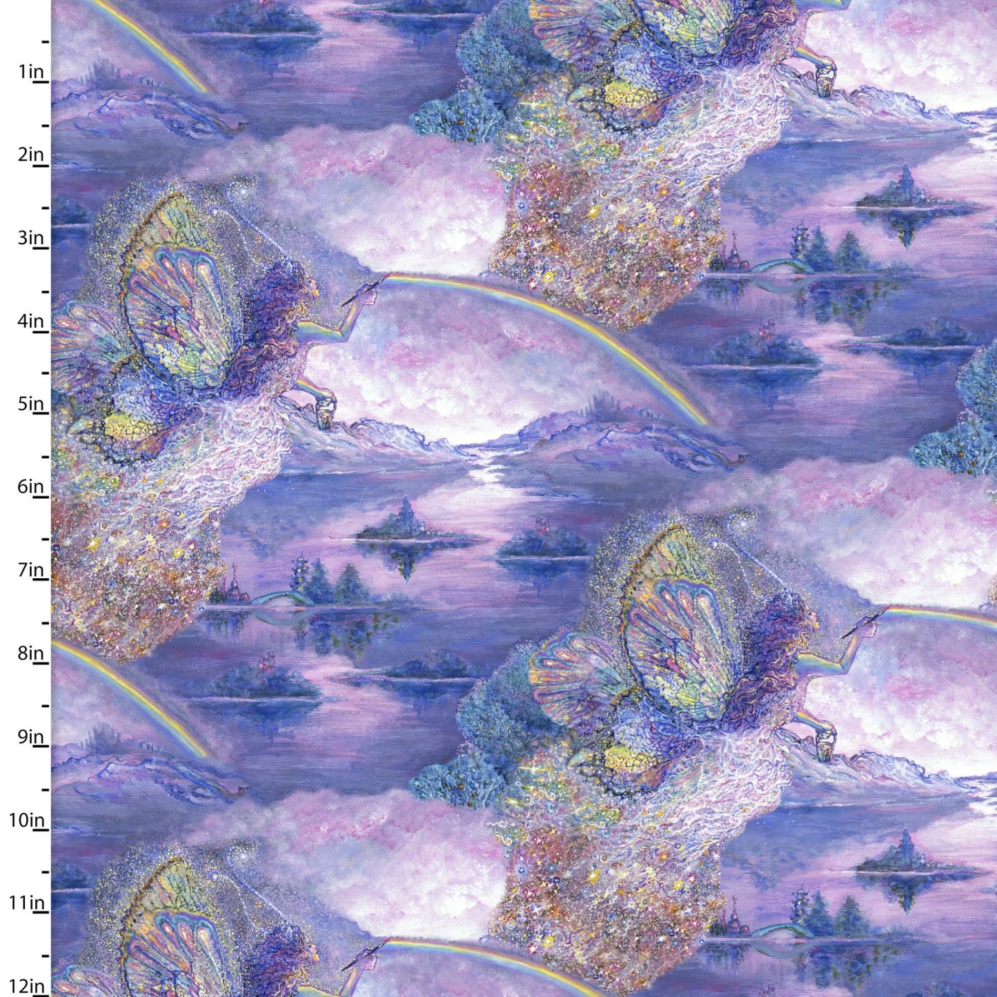Astral Voyage Digital by Josephine Wall Astral Rainbows 20186-MLT Cotton Woven Fabric