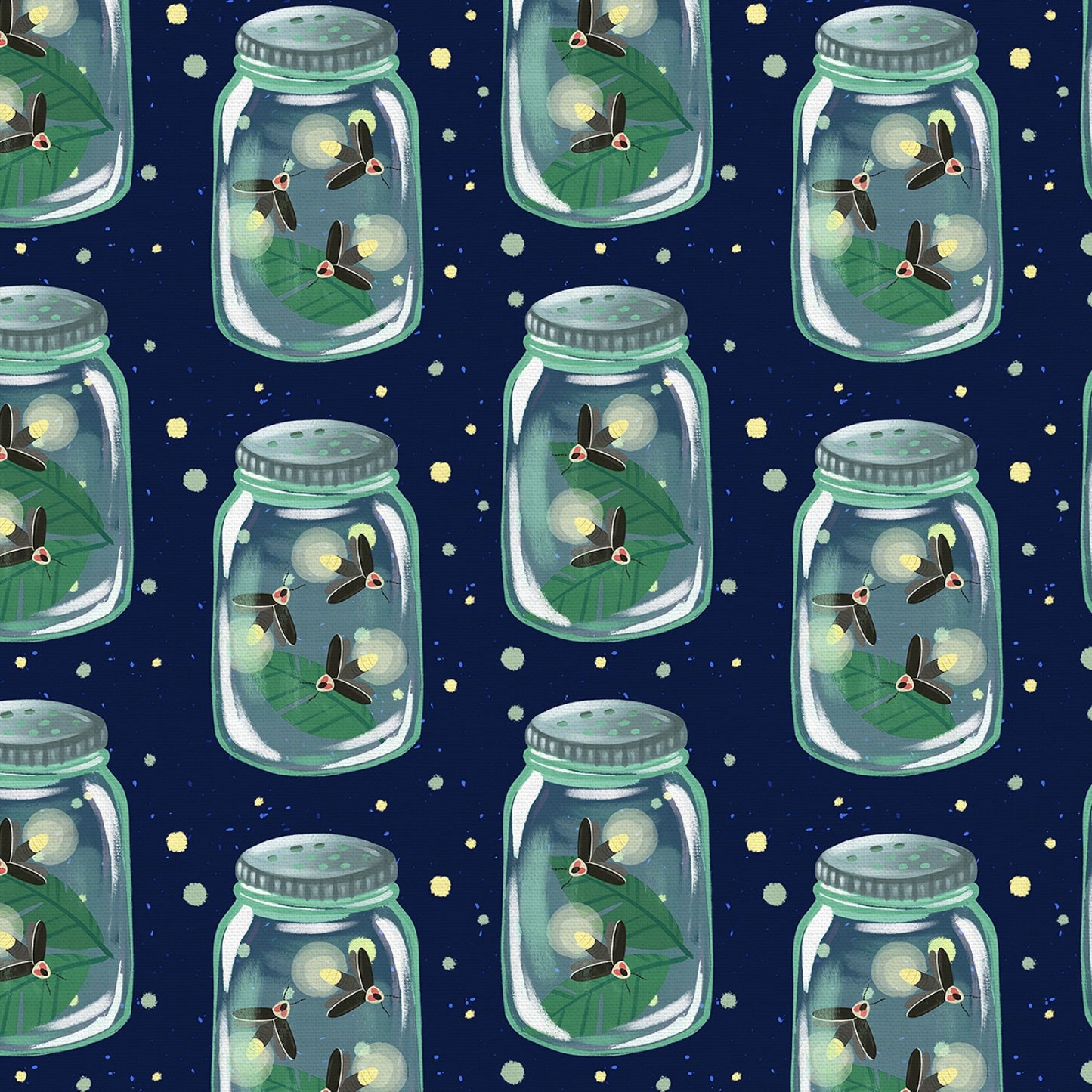Backyard Bugs Firefly Jars    120-23691 Cotton Woven Fabric