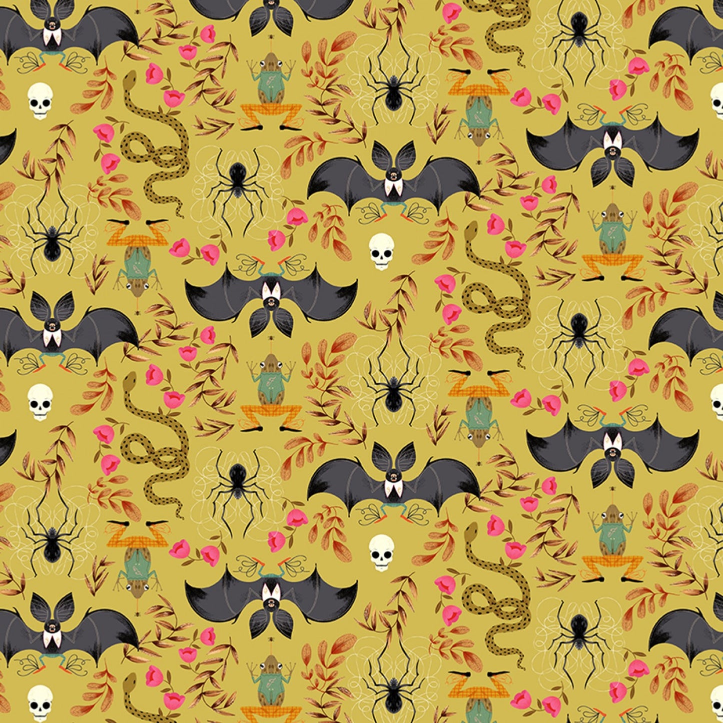 Boo by Faye Guanipa Batty Hemp ST-DFG2456HEMP Cotton Woven Fabric