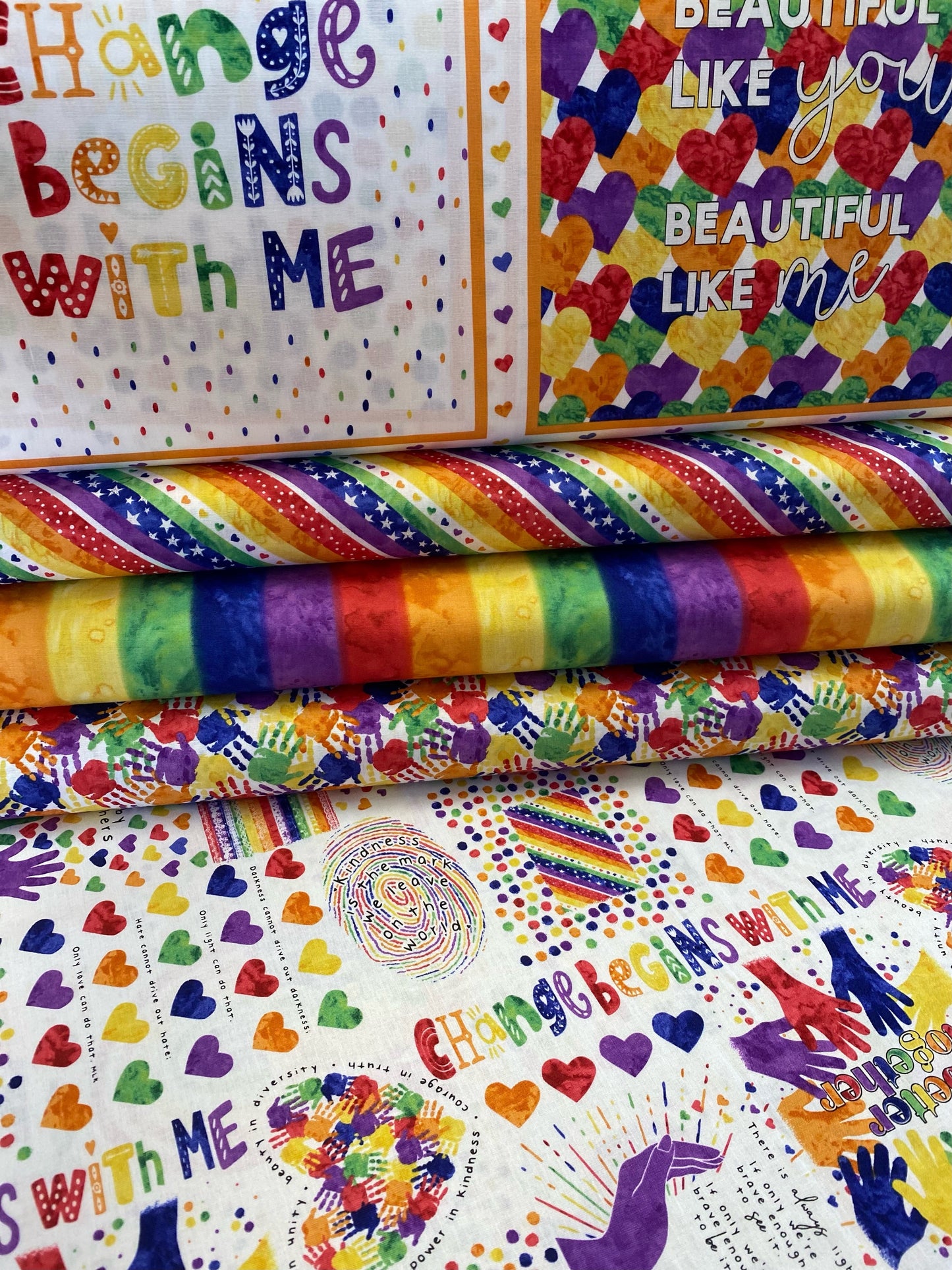 Better Together by Erica Billups Tie Dye Stripe    2213-55 Cotton Woven Fabric