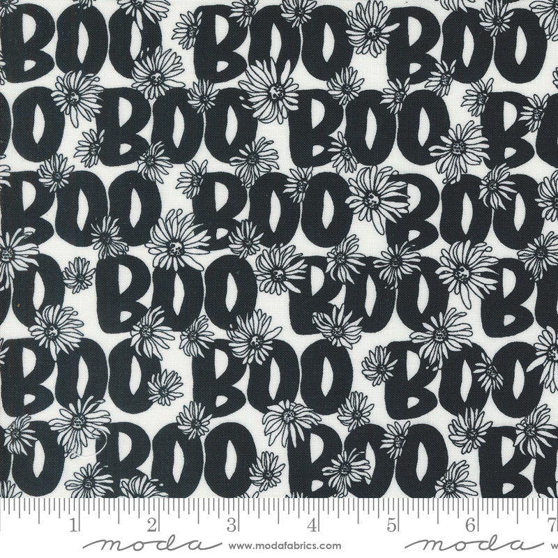 Noir by Alli K Design Boo Text Ghost 11544-21 Cotton Woven Fabric