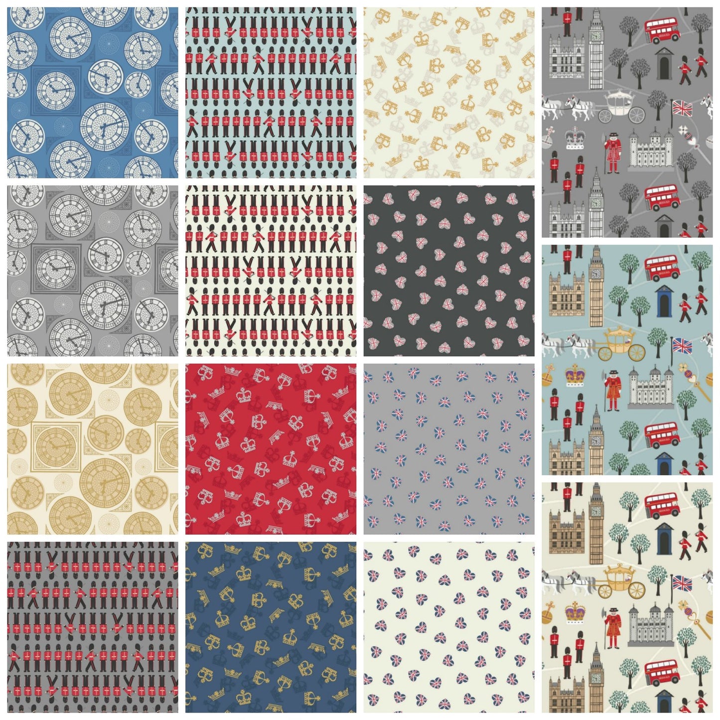 Britannia 10" Squares Bundle of 42 Cotton Woven