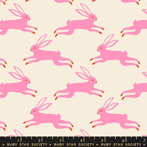 Backyard by Sarah Watts of Ruby Star Society Bunny Run Flamingo RS2087-11 Cotton Woven Fabric