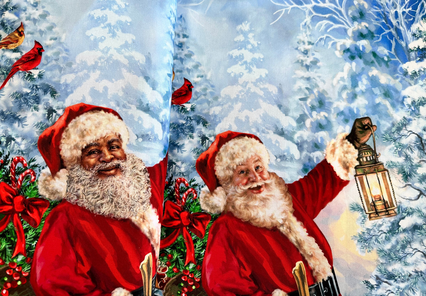 Christmas Journey by Dana Gelsinger 24" Panel Frost Santa & Animals CD2017-FROST Cotton Woven Panel