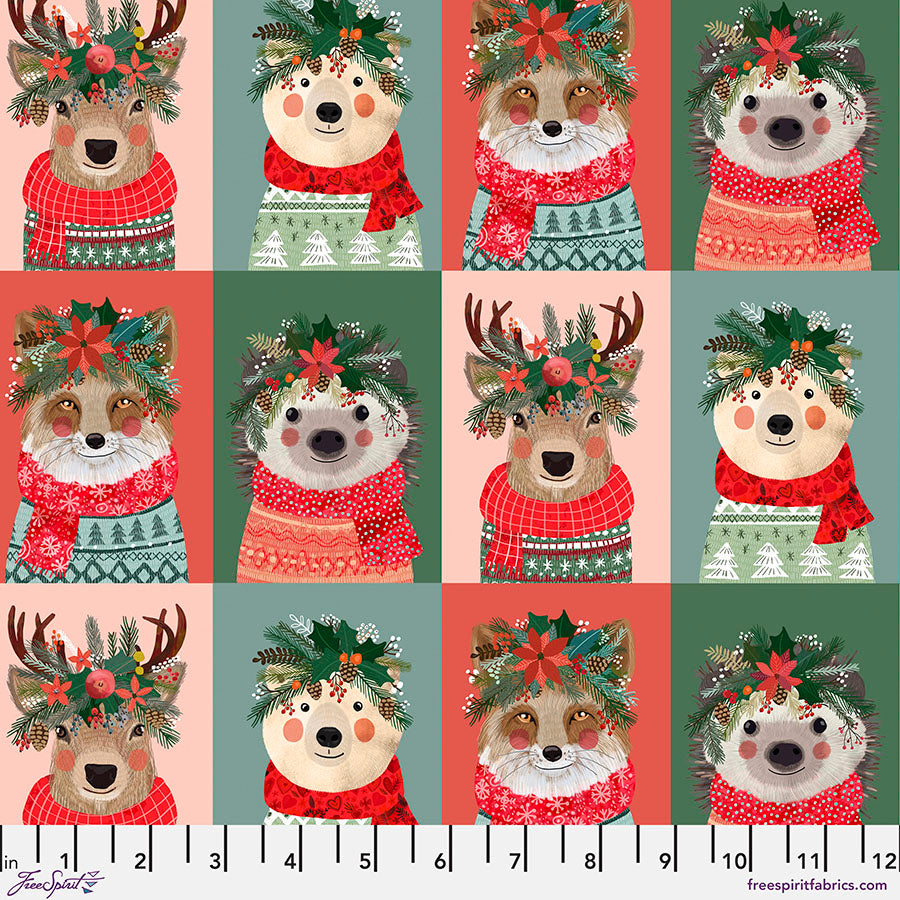 Christmas Squad by Mia Charro 24" Panel cut (We will cut on the lines) Christmas Squad PWMC011.XMULTI Cotton Woven Panel