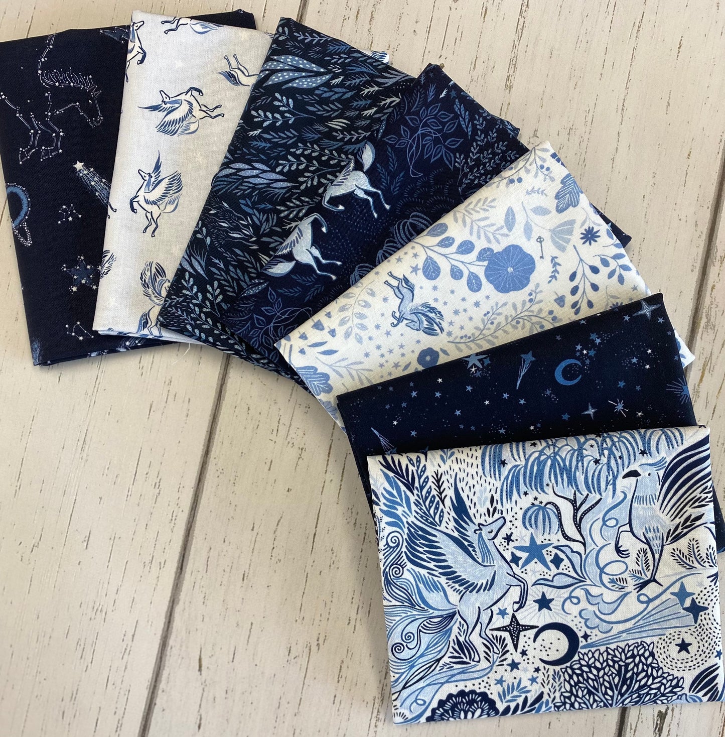 City of Stars Pegasus Toile Midnight ST-D2259MIDNIGHT Cotton Woven Fabric
