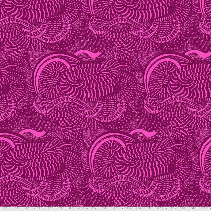 BioGeo2 by Adrienne Leban Coils Berry PWAL015.BERRY Cotton Woven Fabric