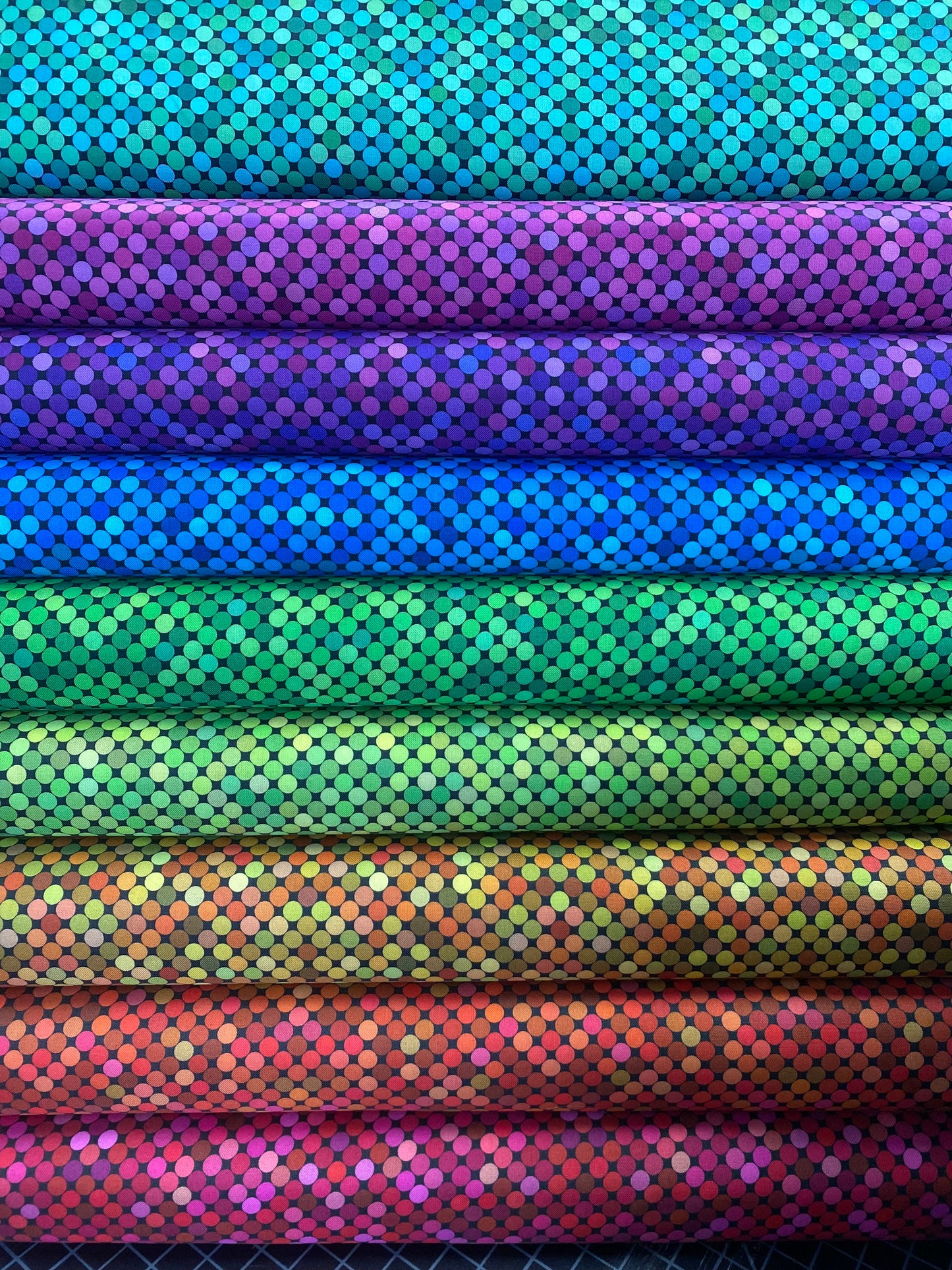 Colorful by Jason Yenter Dots Green 6COL-5 Cotton Woven Fabric