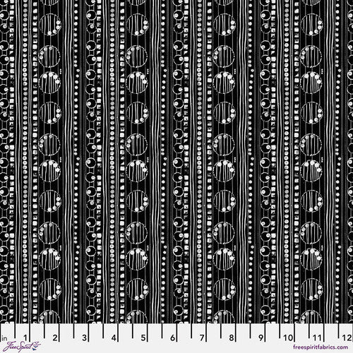 Cool Breeze by Katie Pasquini Masopust Stratus Black PWKP047.BLACK Cotton Woven Fabric