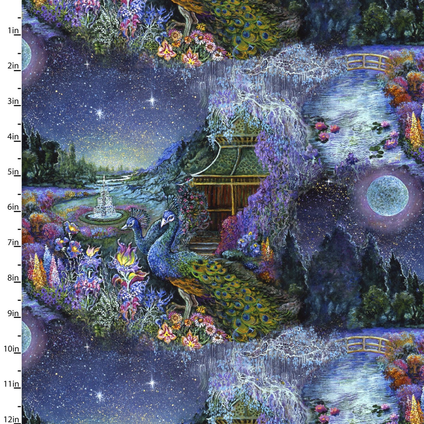 Astral Voyage Digital by Josephine Wall Cosmic Village 20184-MLT Cotton Woven Fabric