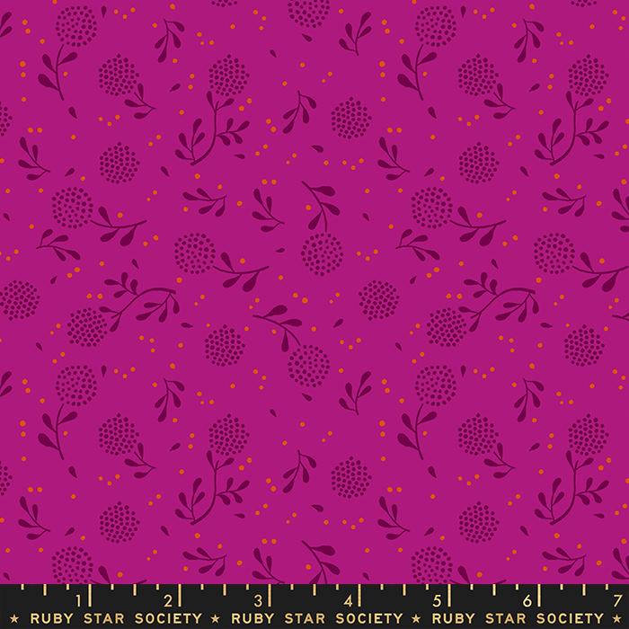 Backyard by Sarah Watts of Ruby Star Society Dandelion Berry     RS2091-14 Cotton Woven Fabric