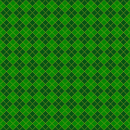 Pot O'Gold Diagonal Check Green 29298G Cotton Woven Fabric