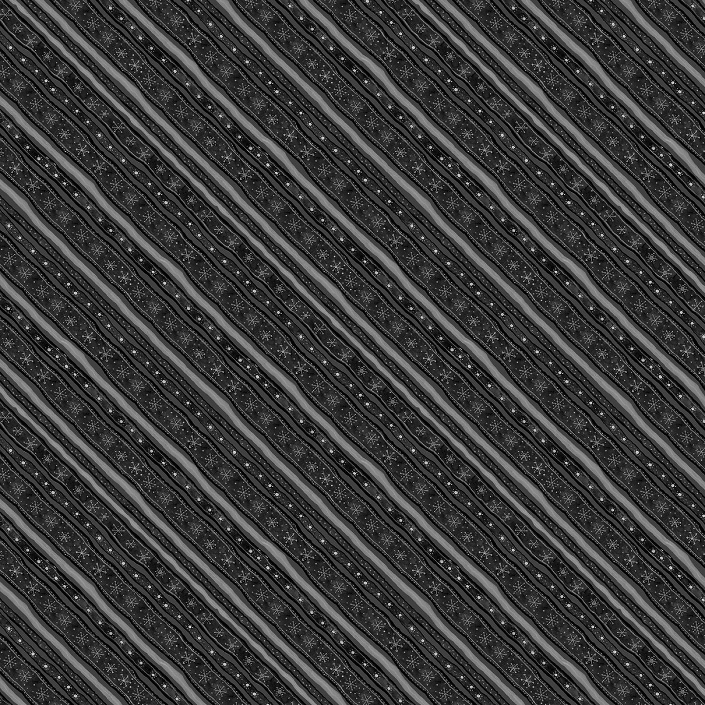 Baby, It's Gnomes Outside by Susan Winget Diagonal Stripe Black 39807-999 Cotton Woven Fabric