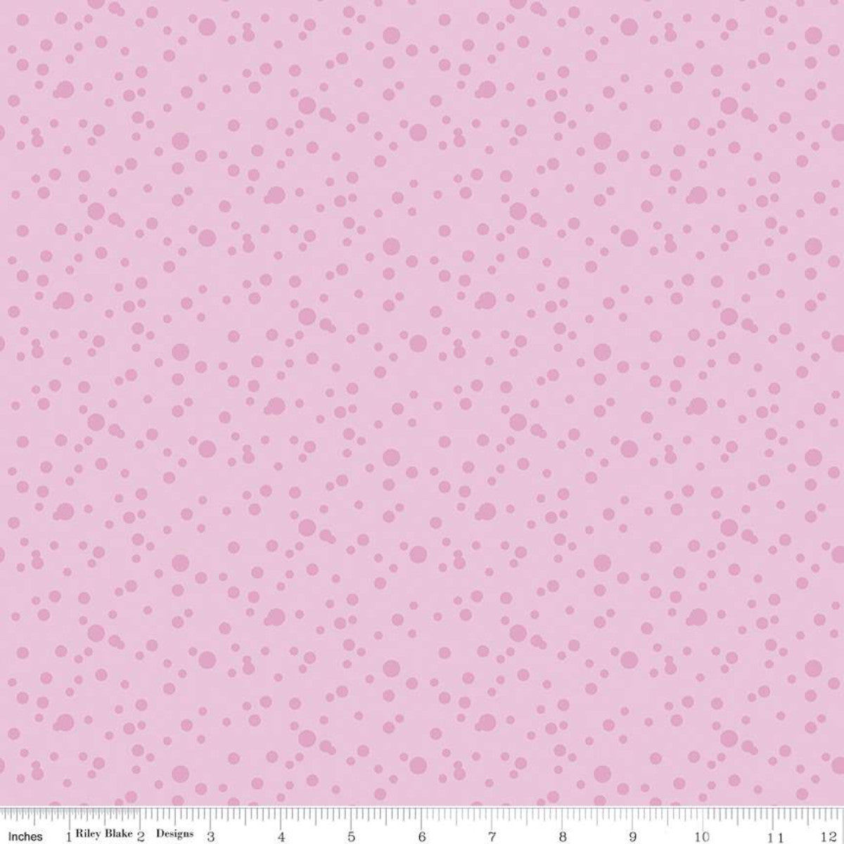 Gnomes In Love by Tara Reed Dots Pink C11313-PINK Cotton Woven Fabric