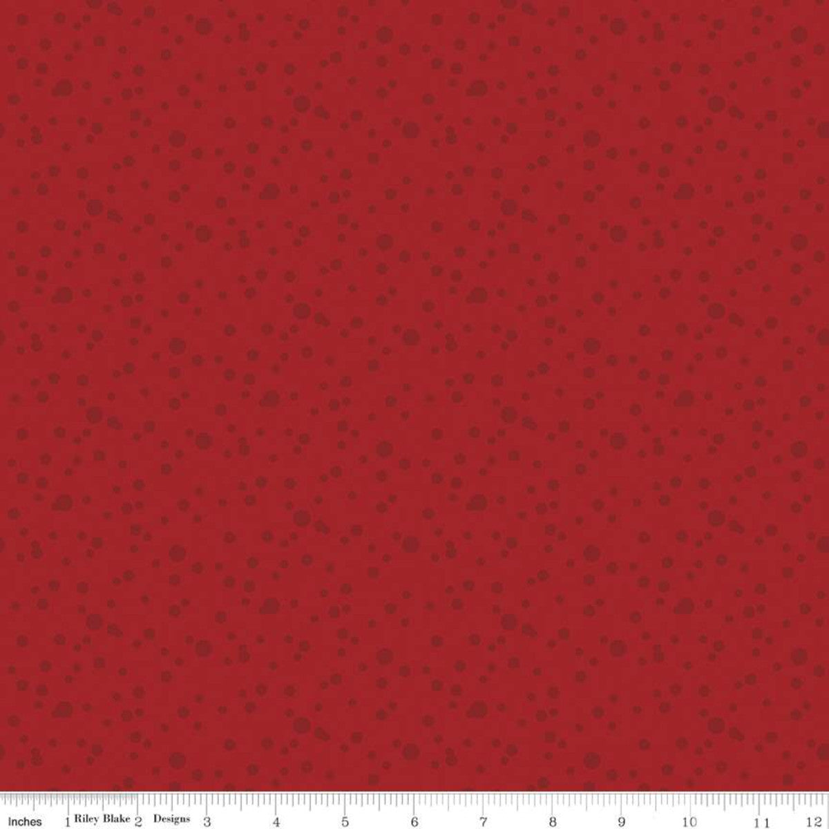 Gnomes In Love by Tara Reed Dots Red C11313-RED Cotton Woven Fabric