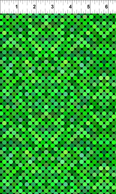 Colorful by Jason Yenter Dots Green 6COL-5 Cotton Woven Fabric