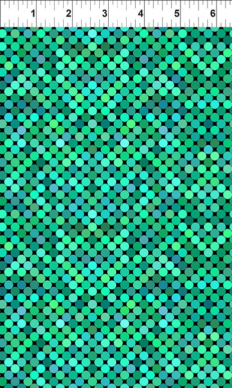 Colorful by Jason Yenter Dots Teal 6COL-6 Cotton Woven Fabric