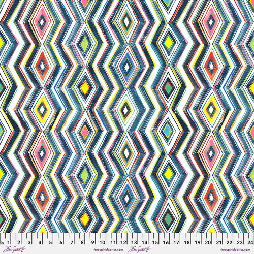 Flower Fields by Sarah Campbell Echos Black PWSH023.BLACK Cotton Woven Fabric