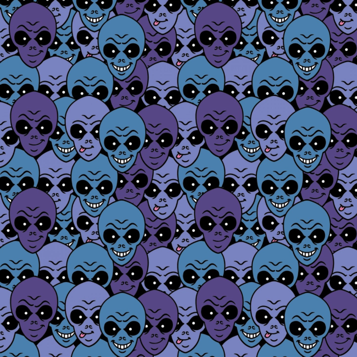 I Want to Believe Extra Terrestrials Purple 21210501-2 Cotton Woven Fabric