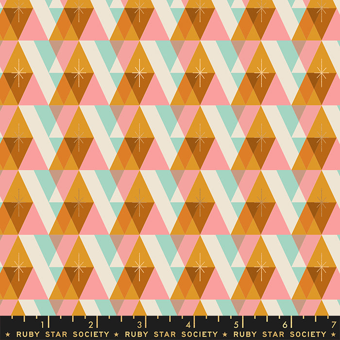 Jolly Darlings by Ruby Star Society Facets Metallic Honey    RS5084-14M Cotton Woven Fabric