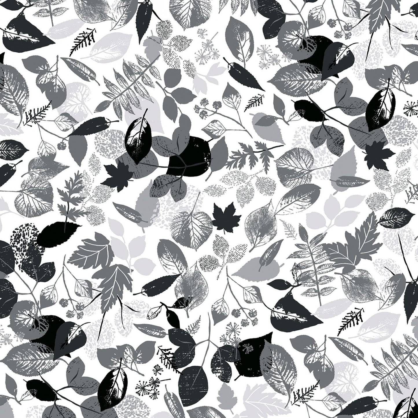 Great Outdoors Falling Leaves White 12940B-09 Cotton Woven Fabric