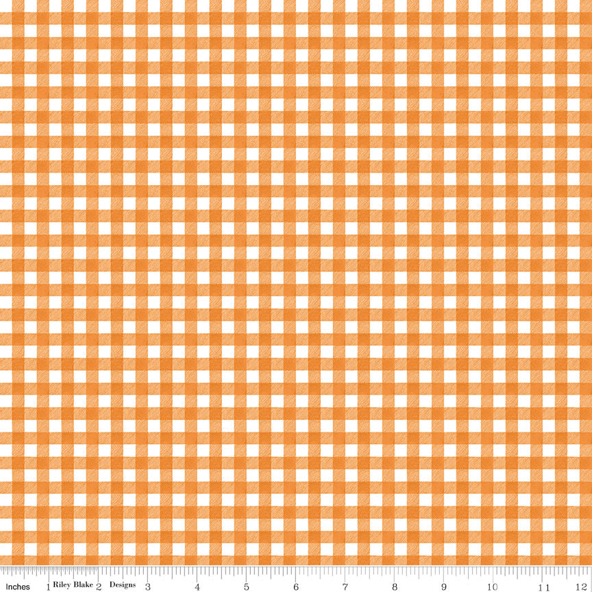 Pumpkin Patch by J. Wecker Frisch Gingham Orange C14574-ORANGE Cotton Woven Fabric
