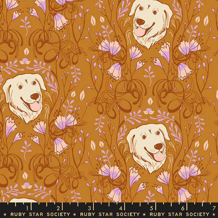 Dog Park by Sarah Watts of Ruby Star Society Golden Garden Earth    RS2093-13 Cotton Woven Fabric