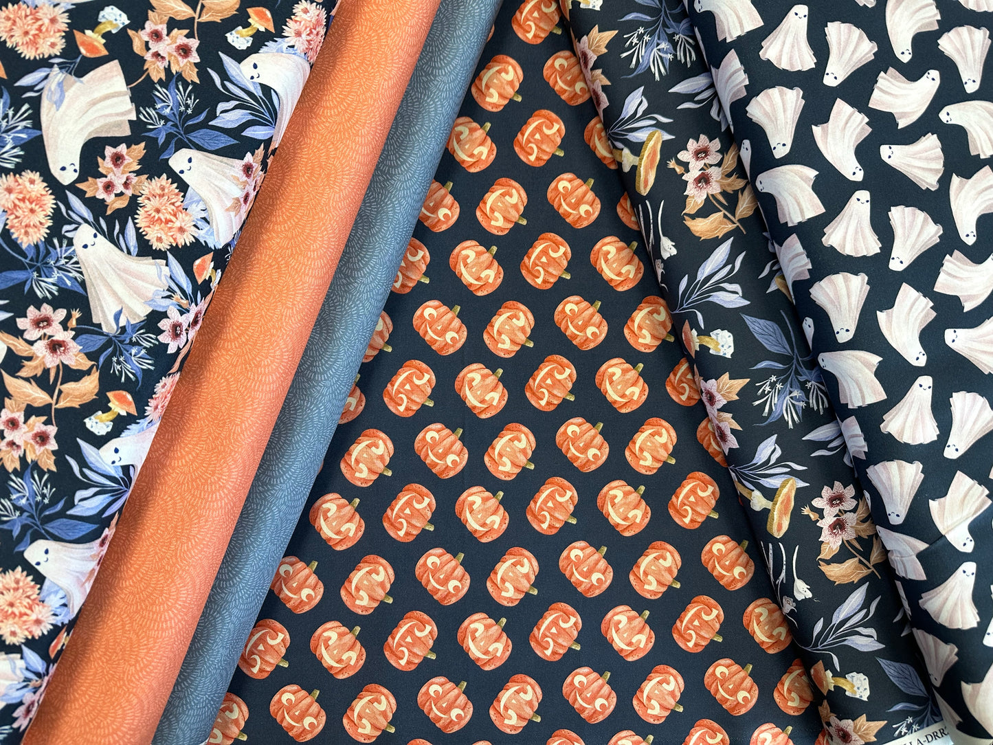 Haunted Garden by Rae Ritchie Pumpkins Astral ST-DRR2524ASTRAL Cotton Woven Fabric