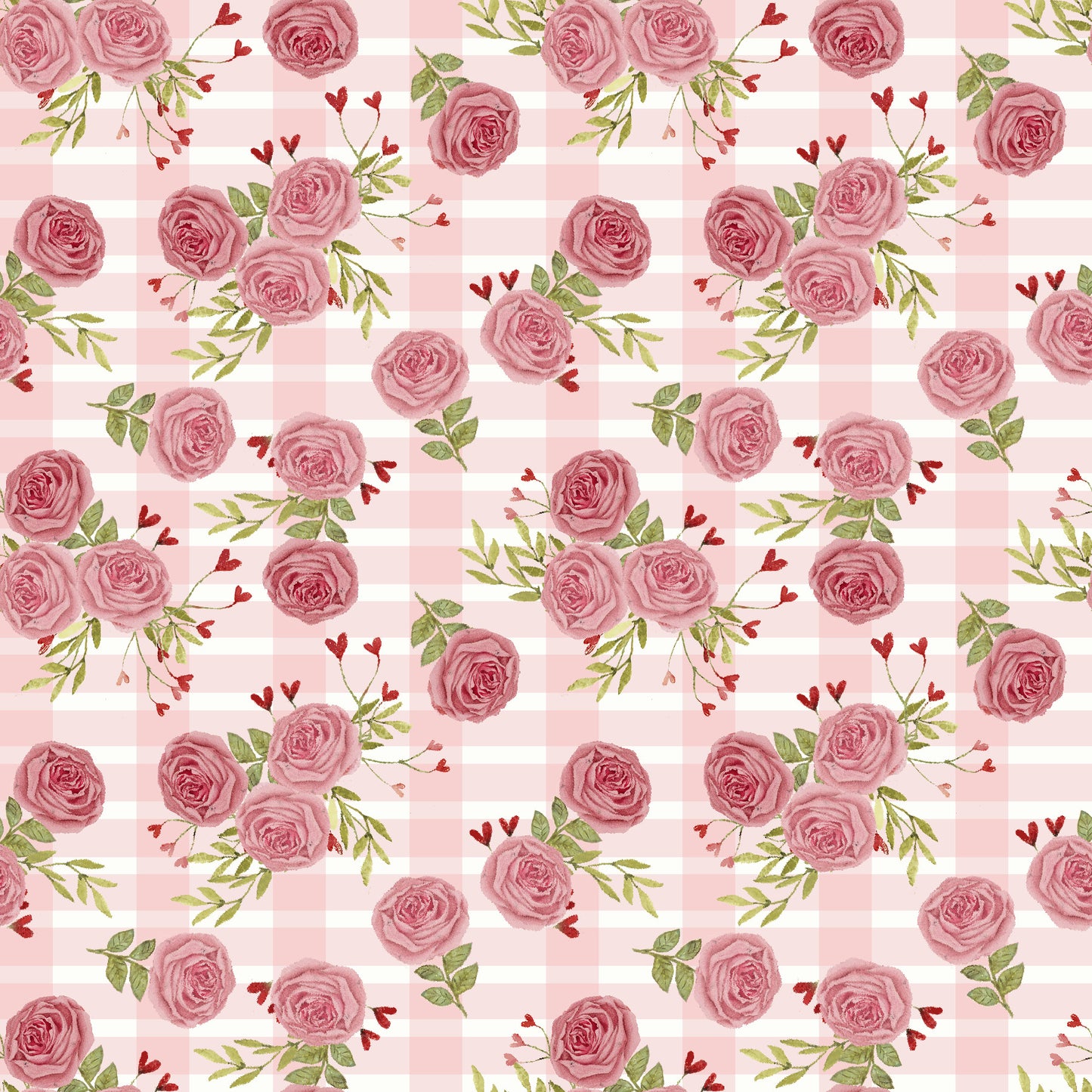 Hugs, Kisses & Special Wishes by Beth Albert Heart Bouquet Pink 19558-PNK-CTN-D Cotton Woven Fabric