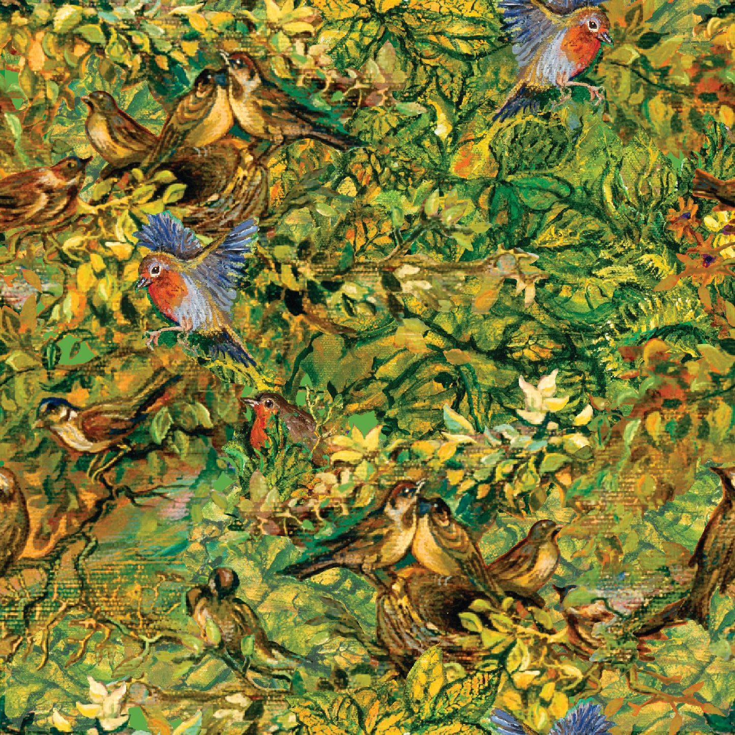 Power Of The Elements Digital by Josephine Wall Hidden Birds 19184-MLT-CTN-D Cotton Woven Fabric