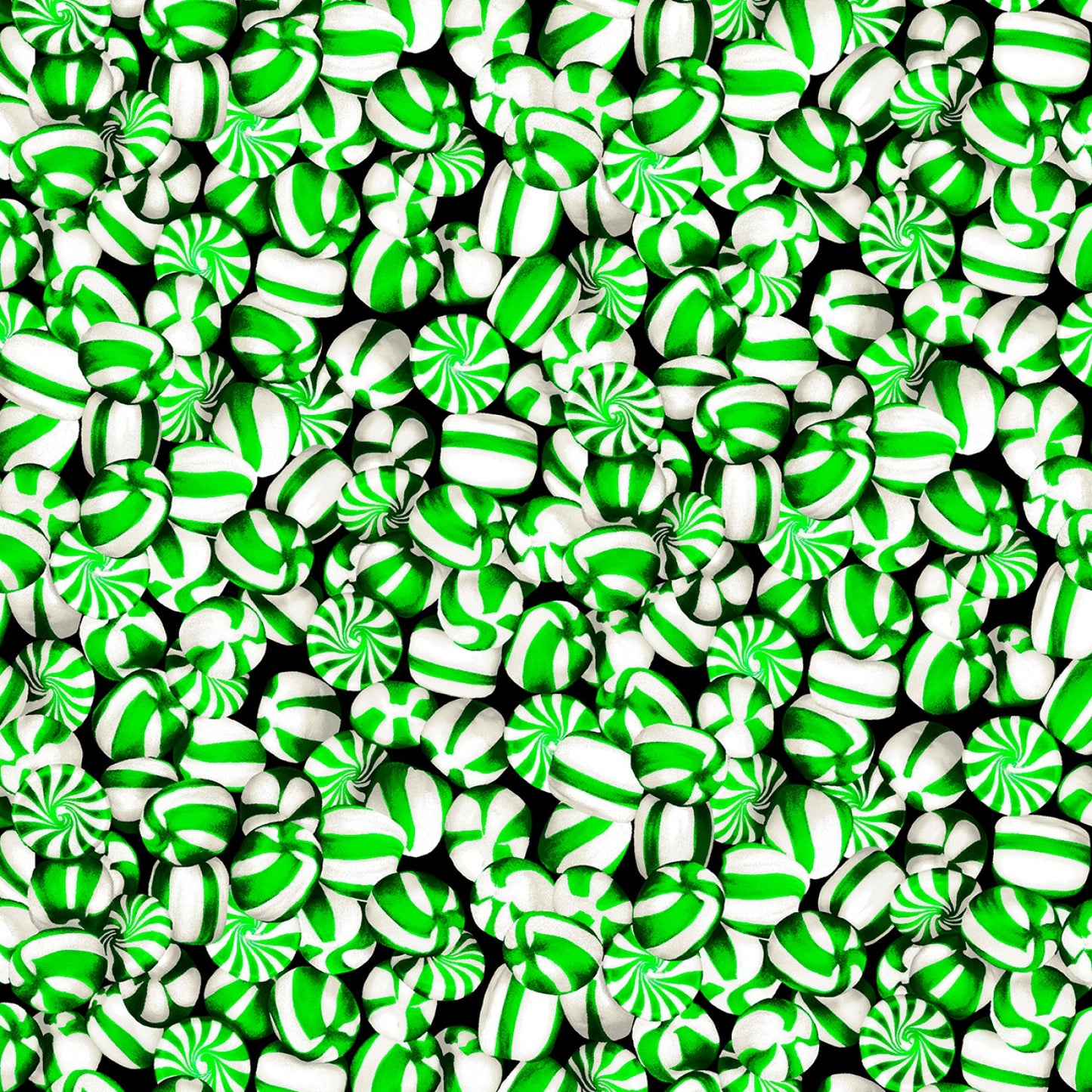 Sweet Holidays Holiday Peppermints Green 12782B-44 Cotton Woven Fabric