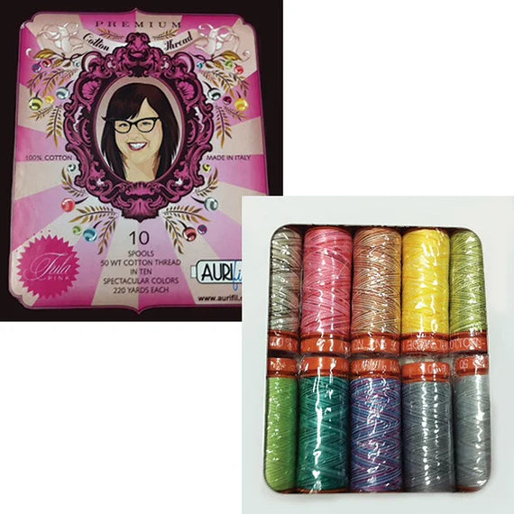 Tula Pink Premium Collection 50 wt, 10 small spools (PACKAGING MAY VARY)