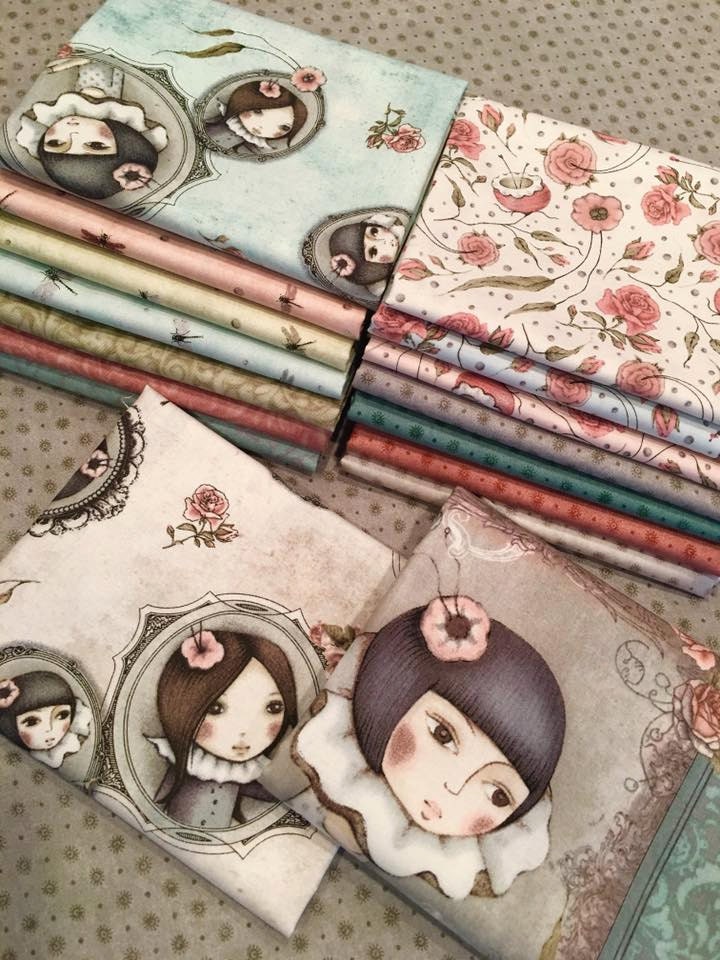Licensed Santoro Mirabelle Curiosities Lost and Found Dots Grey 24709K Cotton Woven Fabric